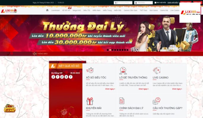 Nhà cái Lixi88 có giao diện thân thiện