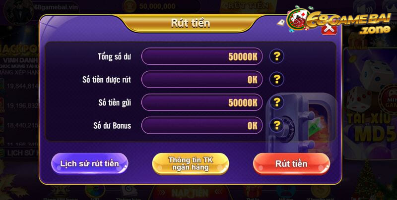 3 bước rút tiền tại 68 game bài không làm khó hội viên