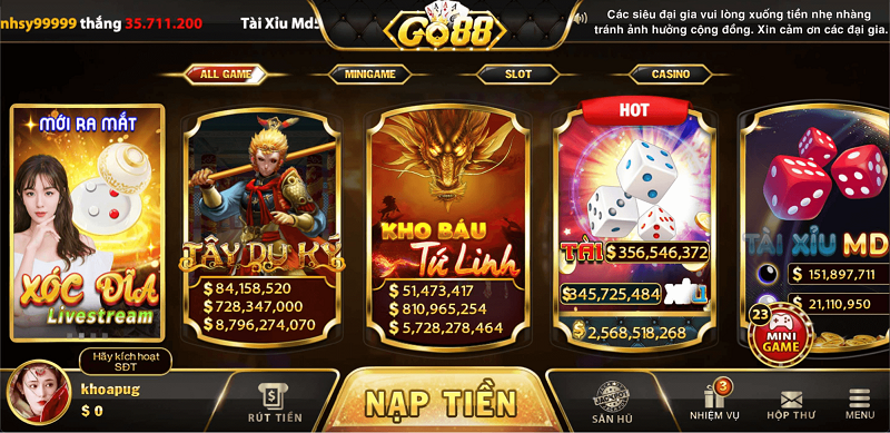 Tốc độ truy cập nhanh chóng khi tải Go88 về thiết bị