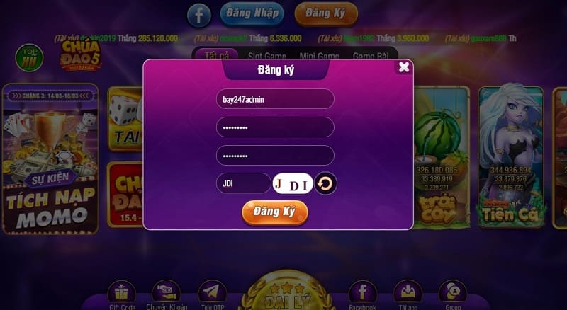 Đăng ký tài khoản tại Bay247 hết sức thú vị
