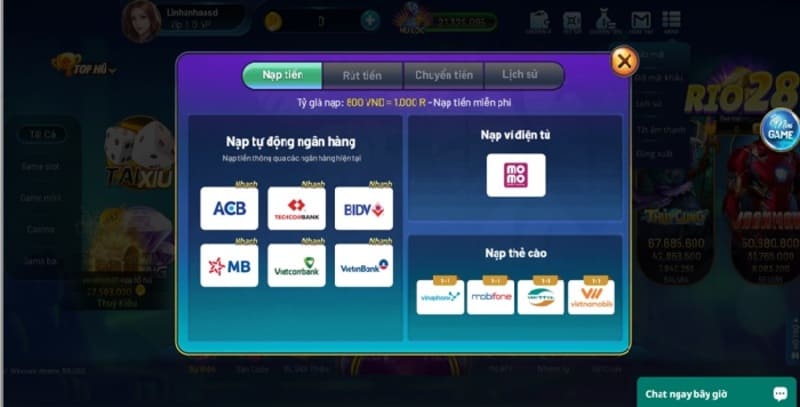 Nạp tiền tại rio66 đơn giản, tiết kiệm thời gian