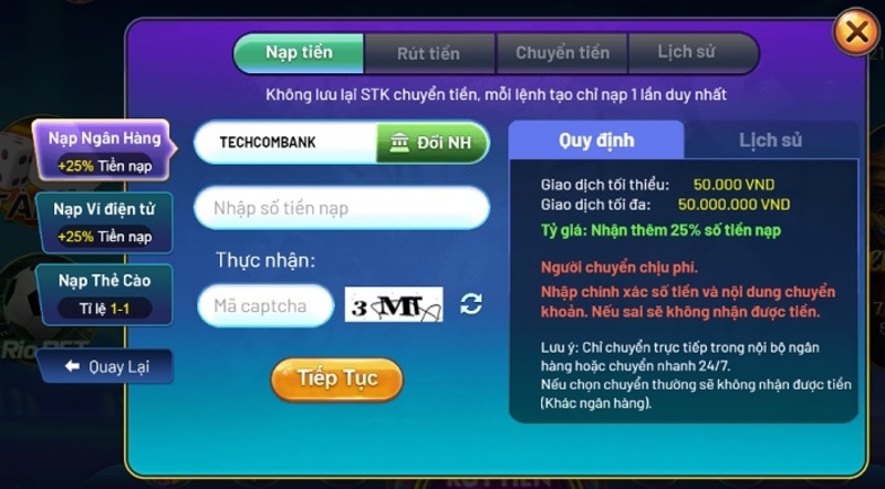 Sam86 có hệ thống giao dịch nhanh chóng, an toàn