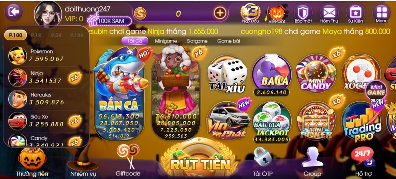 Trải nghiệm những trò chơi thú vị sẵn có tại Sam86